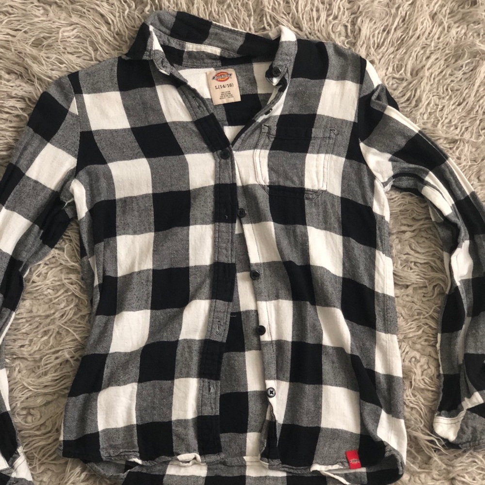 Black & White Plaid Shirt
